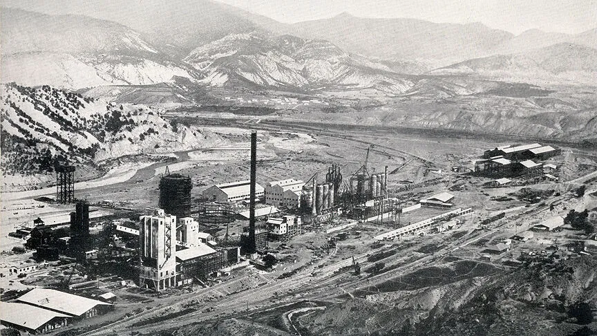 Karabük Demir-Çelik Fabrikası'nın havadan görünümü